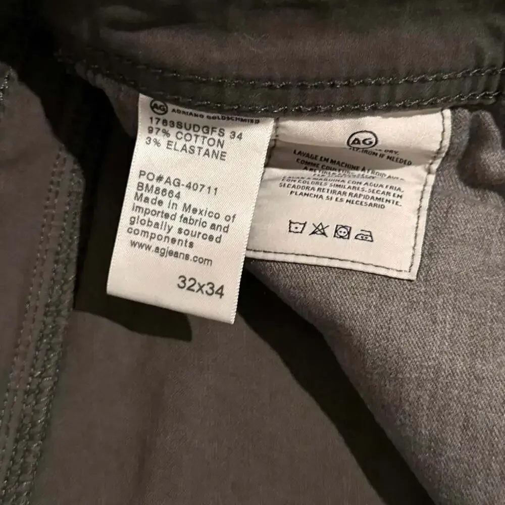 AG Adriano Goldschmied The Tellis Modern Slim Olive Pants